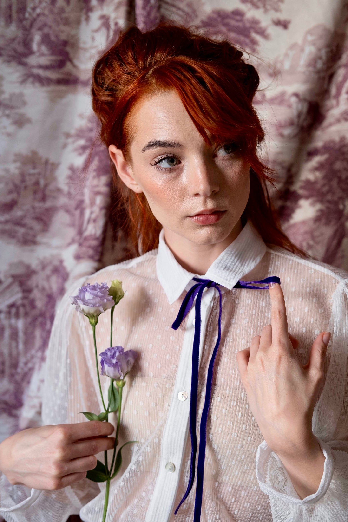 THE SISSY BLOUSE IN PLEATED MESH